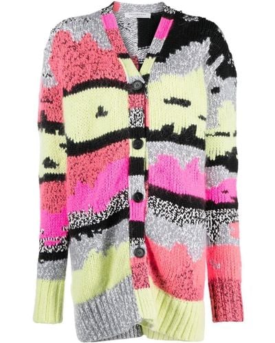 Philosophy Di Lorenzo Serafini Patchwork Knitted Cardigan - Pink