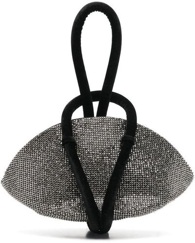 Kara Crystal-embellished Clutch Bag - Black