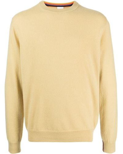 Paul Smith Fine-knit Cashmere Sweater - Natural
