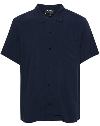 A.P.C. Lloyd Short-sleeves Shirt - Blue