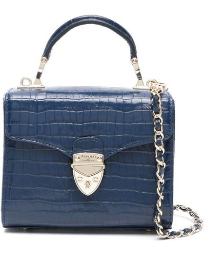 Aspinal of London Mayfair Leather Mini Bag - Blue