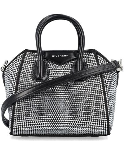 Givenchy Antigona Rhinestone-embellished Mini Bag - Black