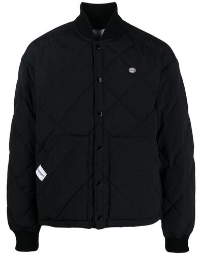 Chocoolate Quilted Down Bomber Jacket - Black