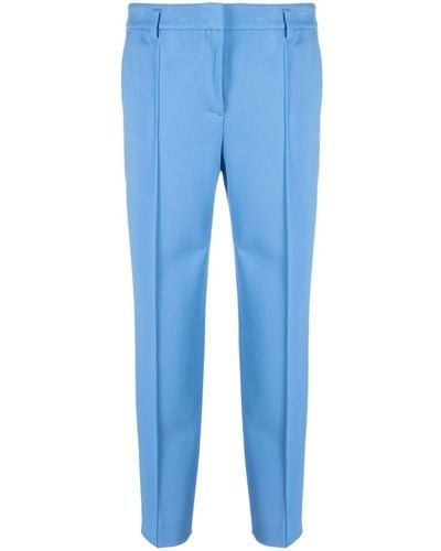 Dorothee Schumacher Pleat-detail Cropped Trousers - Blue