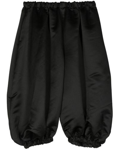 Comme des Garçons Tapered-leg Cropped Trousers - ブラック