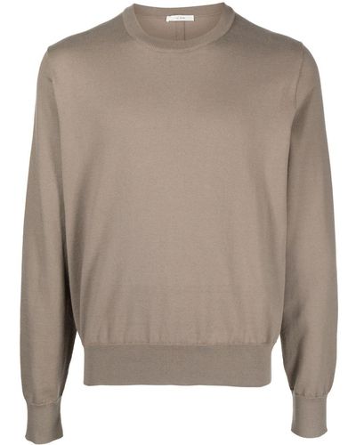 The Row Panetti Long-sleeve Cotton Jumper - Grey