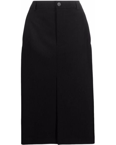 Balenciaga Asymmetric-hem Pencil Skirt - Black