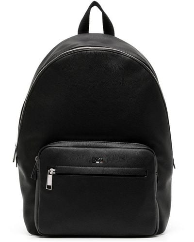 BOSS Mochila con logo en relieve - Negro