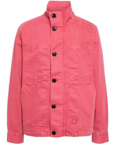 PS by Paul Smith Logo-patch Cotton Utility Jacket - Pink