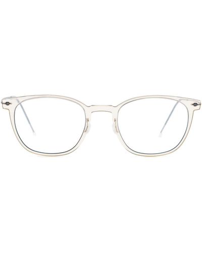 Lindberg Brille mit breitem Gestell - Weiß