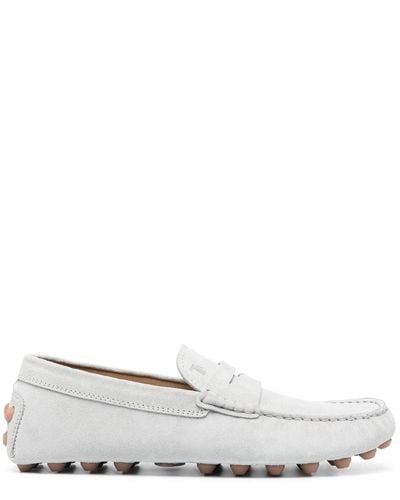 Tod's Gommino Suede Driving Loafers - White