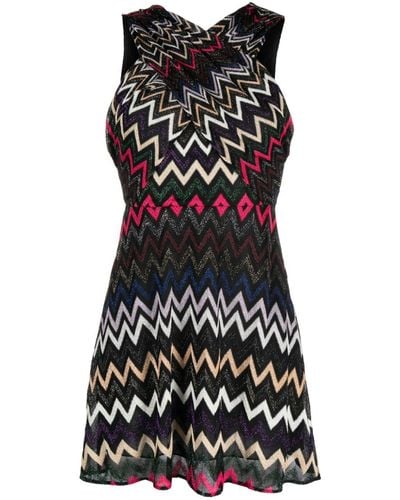 Missoni Midi-jurk Met Halternek - Zwart