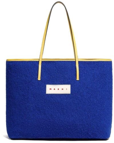 Marni Sac Reversible Shopping - Bleu