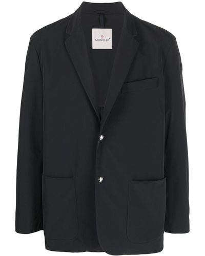 Moncler Logo-embellished Single-breasted Blazer - Black