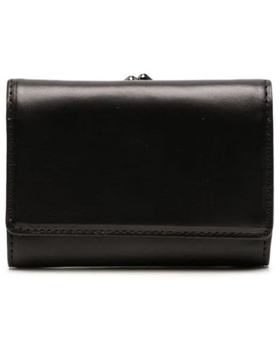 discord Yohji Yamamoto Tri-fold Leather Wallet - Black