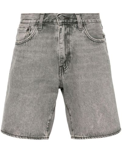 Levi's 468 Mid-rise Denim Shorts - Grey