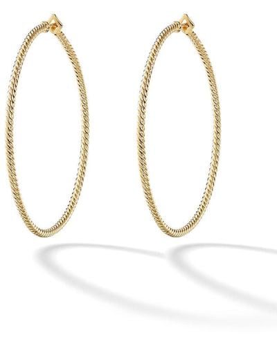 David Yurman 18kt Yellow Gold Cable Classics Hoop Earrings - Metallic
