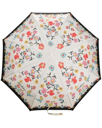 Moschino Floral-print Foldable Umbrella - Pink