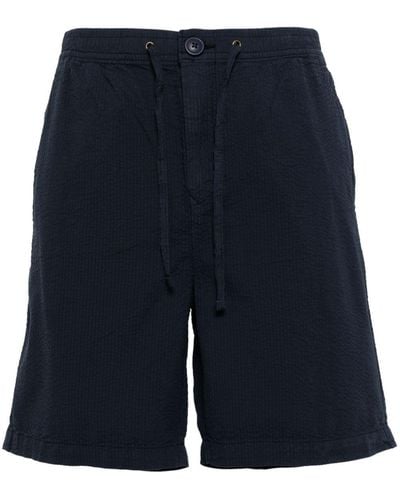 Barbour Melbury cotton seersucker shorts - Blu