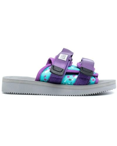Suicoke Moto-cab Touch-strap Sandals - Purple