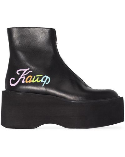 Natasha Zinko Kaif Flatform Ankle Boots - Black