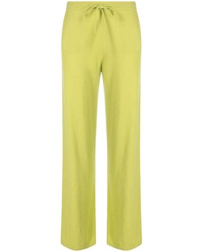 Chinti & Parker Wide-leg Knitted Cashmere Track Trousers - Yellow