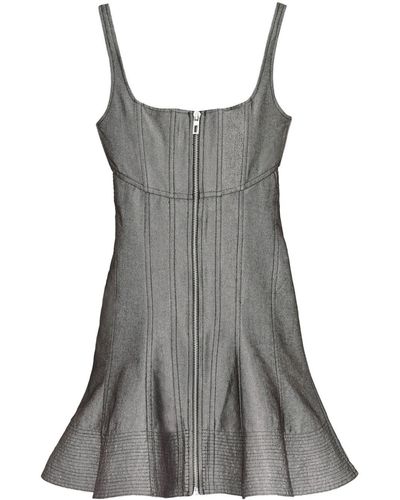 Marc Jacobs Fluted Bustier Minidress - Grey