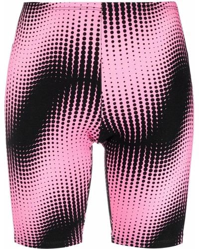 Rabanne Shorts da ciclismo con effetto sfumato - Rosso