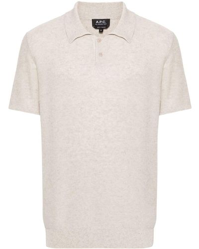 A.P.C. Jay Open-knit Polo Shirt - White