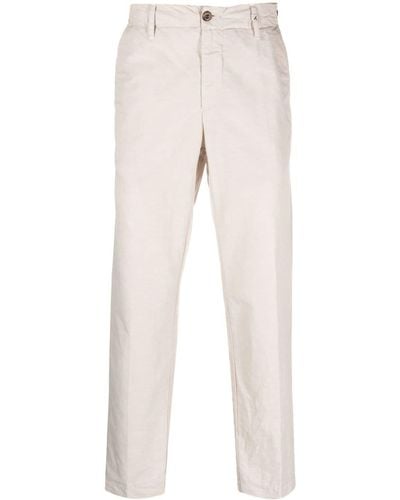 Myths Mid-rise Tapered Chino Trousers - Natural