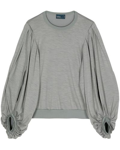 Kolor Sweater Met Pofmouwen - Grijs