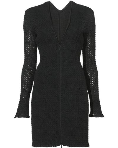 Proenza Schouler Robe courte à broderies anglaises - Noir