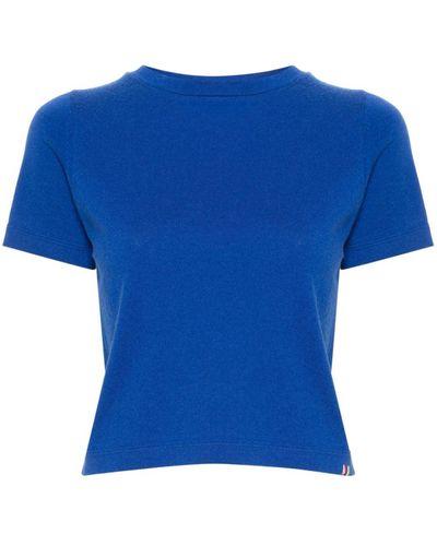 Extreme Cashmere Camiseta de canalé fino - Azul