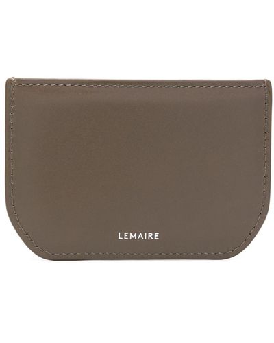 Lemaire Calepin Leather Cardholder - Brown