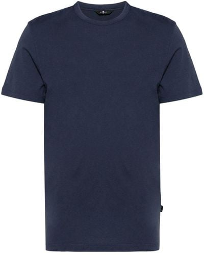 7 For All Mankind Katoenen T-shirt - Blauw