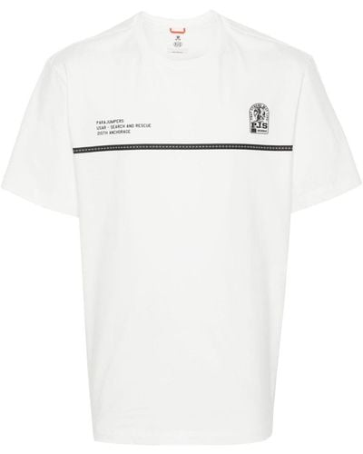 Parajumpers Massaua Tee T-Shirt mit Logo-Print - Weiß