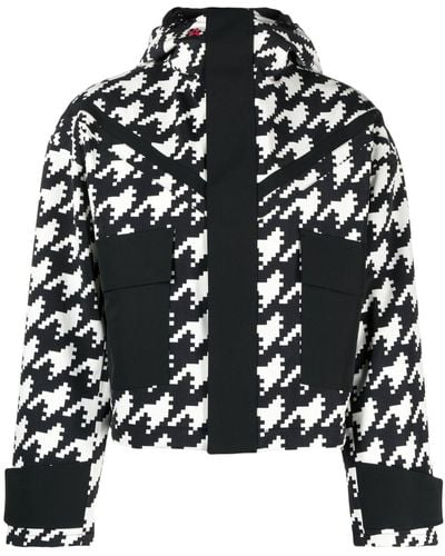 Perfect Moment Calea Houndstooth-print Padded Jacket - Black