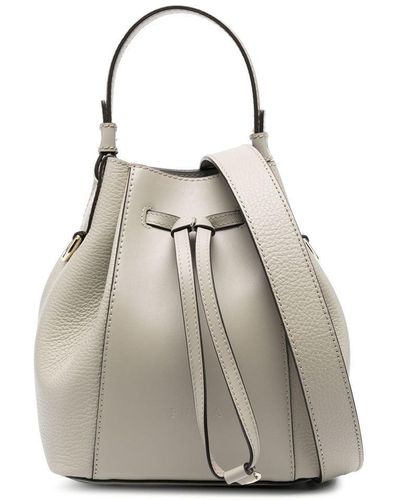 Furla Calf Leather Bucket Bag - Grey