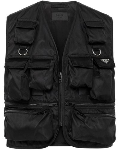 Prada Re-nylon Utility Vest - Black