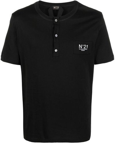 N°21 T-shirt Met Logopatch - Zwart