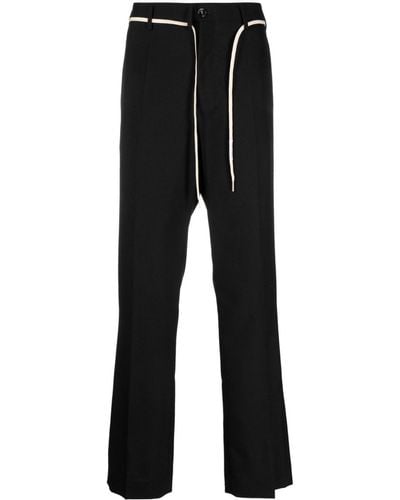 Marni Straight-leg Wool Pants - Black