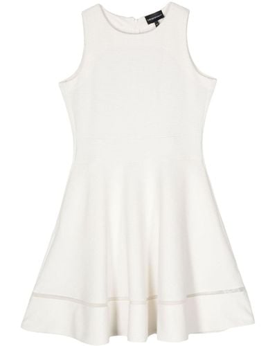 Emporio Armani Ottoman Jersey Mini Dress - White