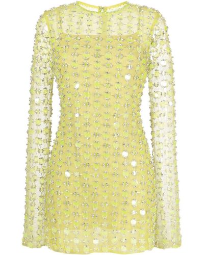 Rachel Gilbert Lucinda Sequin-embellished Minidress - Yellow