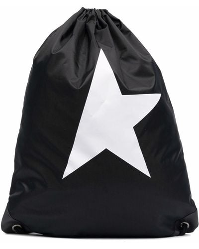 Golden Goose Star Collection Drawstring Backpack - Black