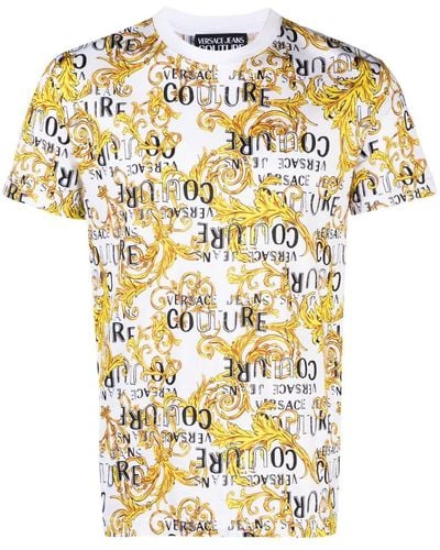 Versace Jeans Couture T-shirt à imprimé baroque - Métallisé