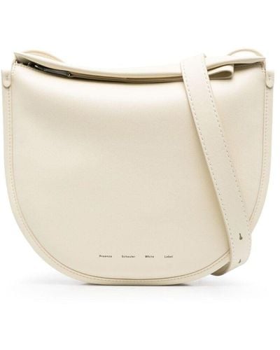 PROENZA SCHOULER WHITE LABEL Logo-print Leather Shoulder Bag - Natural