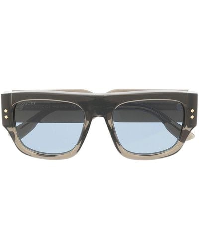 Gucci Translucent Square-frame Sunglasses - Blue