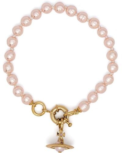 Vivienne Westwood Orb-detail Bead-embellished Bracelet - White