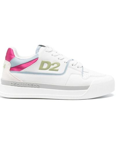 DSquared² New Jersey Leren Sneakers - Wit