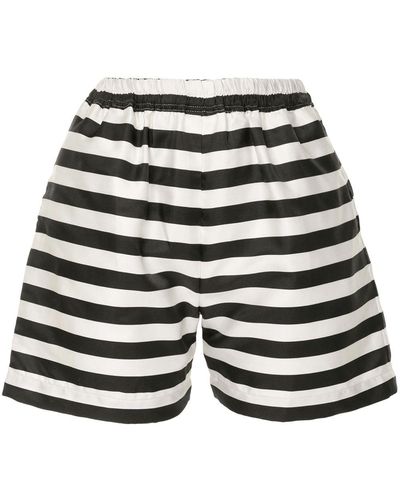 Bambah Arayas Striped Shorts - Black